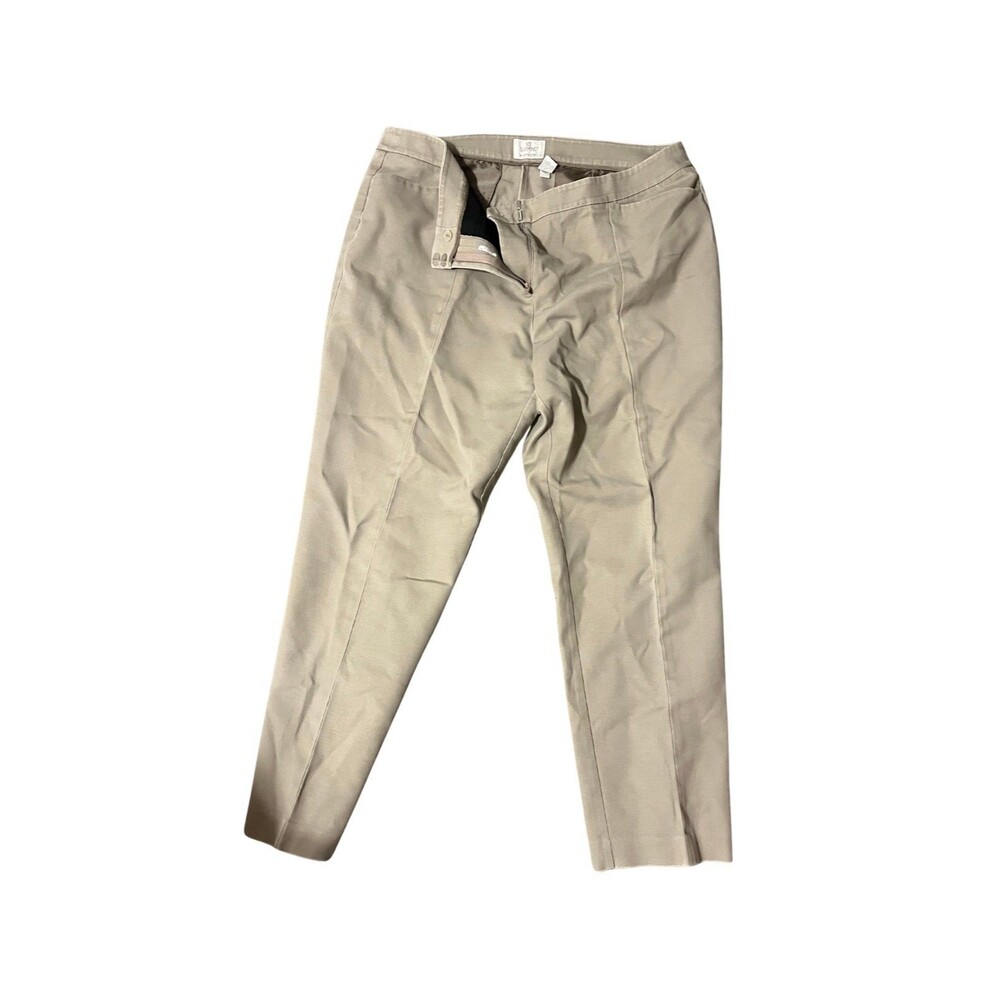 Chicos So Slimming Straight Leg 2.5 Khaki Elastic Dress Pant